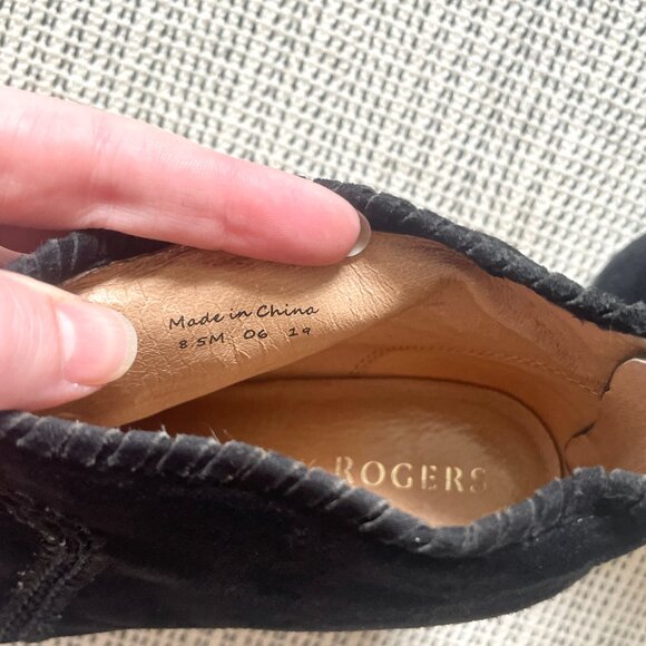 Jack Rogers Black Suede Gemma Ankle Boots - Picture 6 of 7